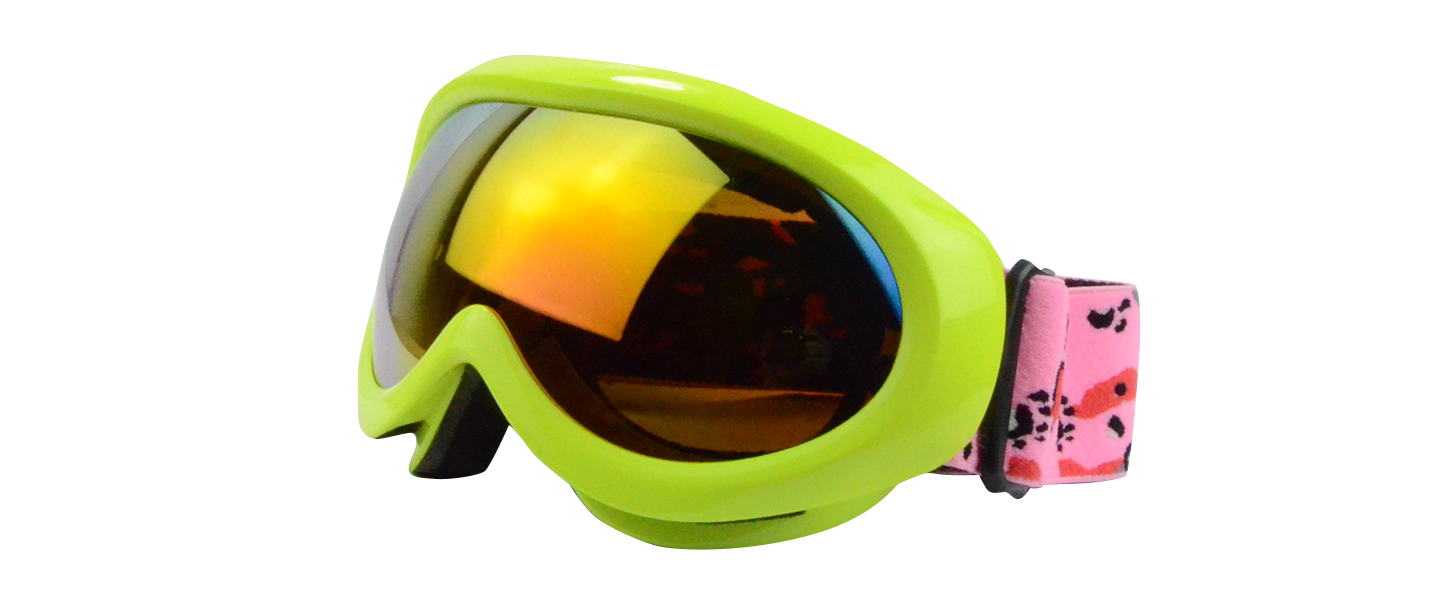 H006 Prescription Ski Goggles Green (Rx Inserts)-1329