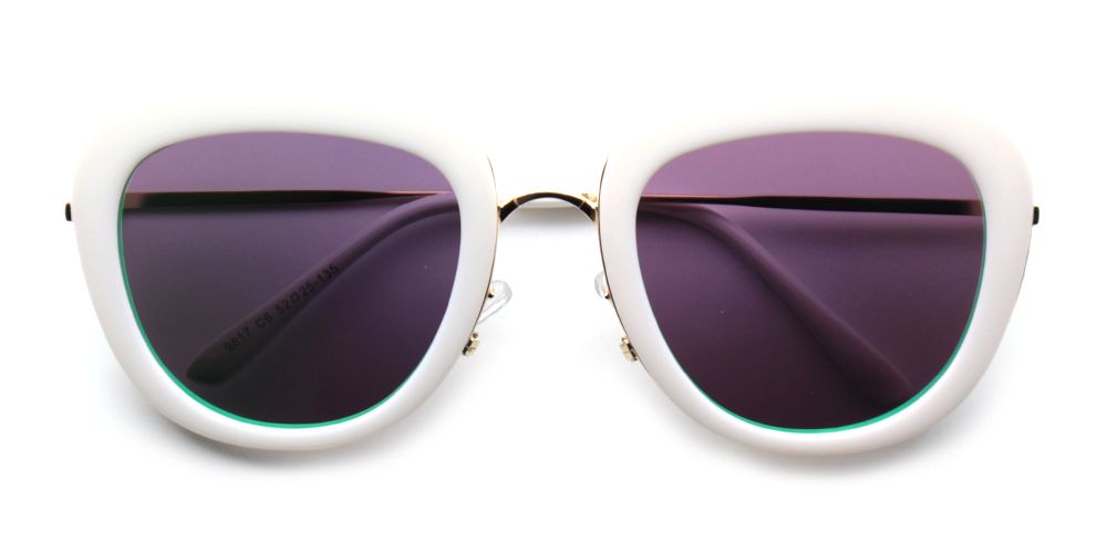 S9817 White Prescription Sunglasses-0