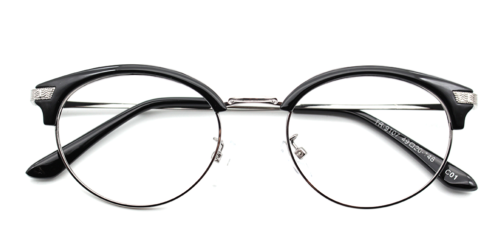 TR1816 Black/Silver Prescription Glasses-0