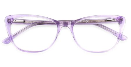 A2113 Cat Eye Glasses Clear Purple-0