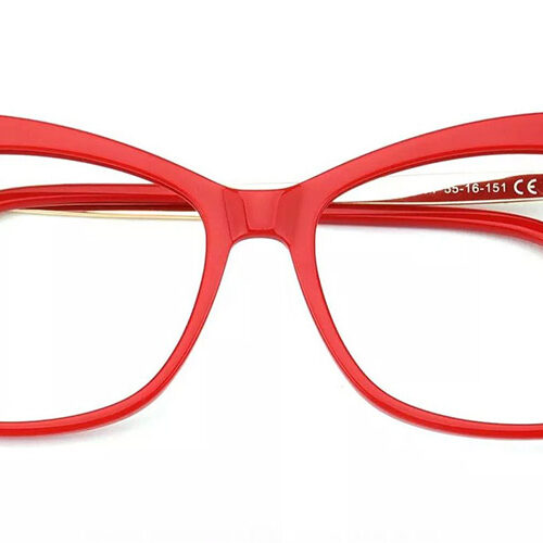 CAT012 Cat Eye Prescription Glasses Red-0