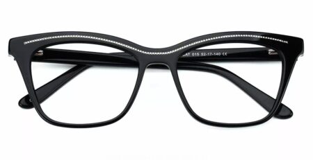 CAT015 Cat Eye Prescription Glasses Black-0