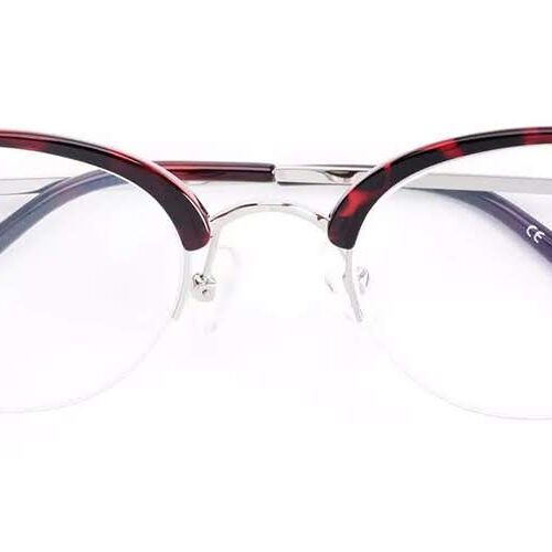 M035 Women Eyeglasses Red Demi-0