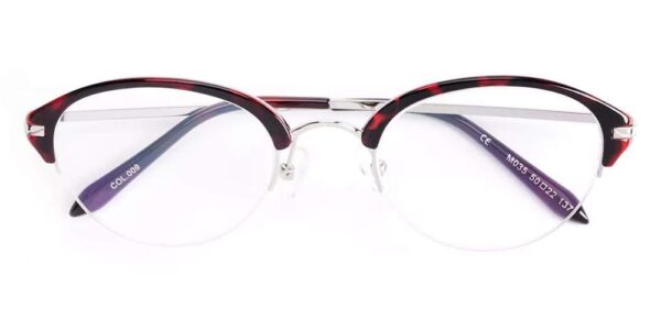 M035 Women Eyeglasses Red Demi-0