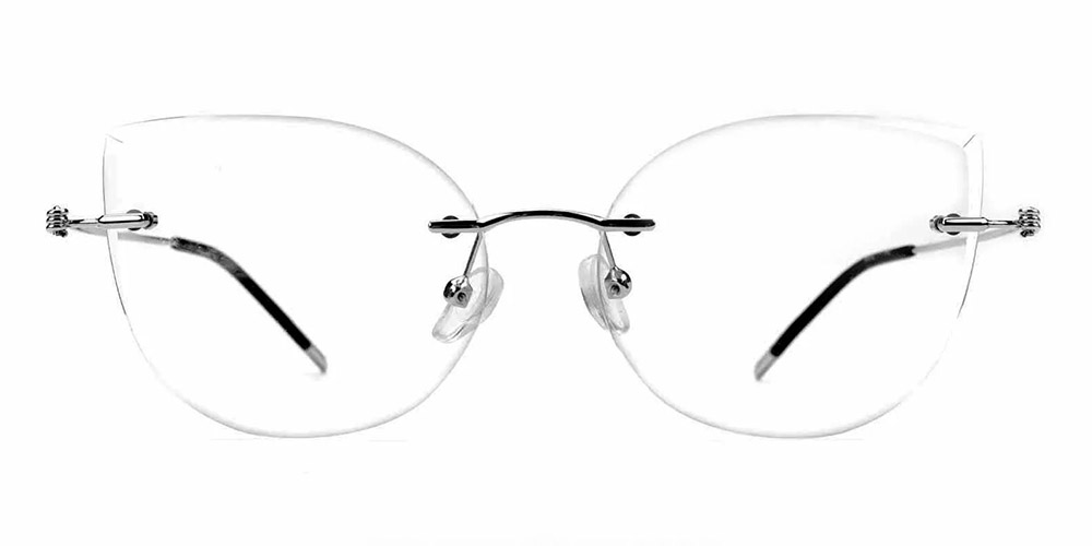 R1041 Rimless Prescription Glasses Gun-5363