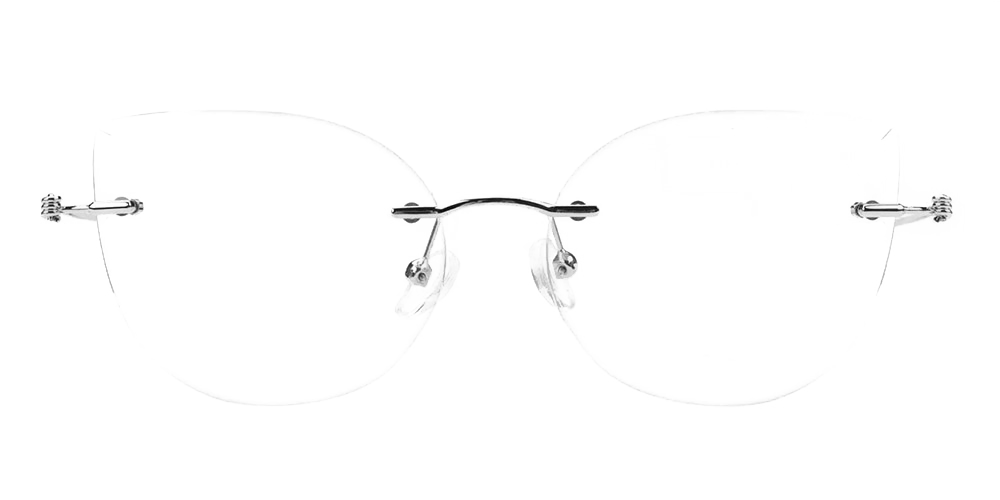 R1041 Rimless Prescription Glasses Gun-5365