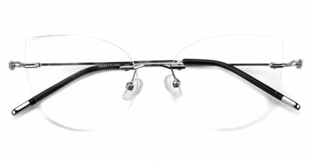 R1041 Rimless Prescription Glasses Silver-0