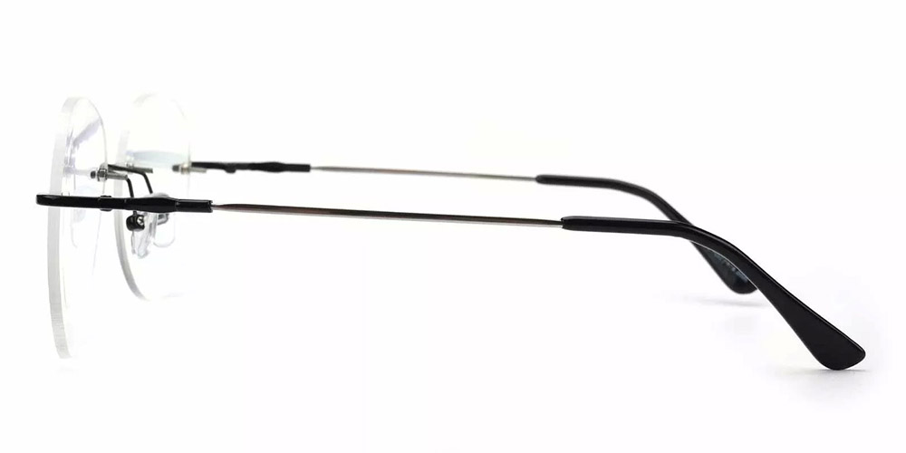 RB1001 Rimless Prescription Glasses Black-5384