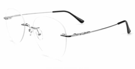 RB1001 Rimless Prescription Glasses Silver-5392