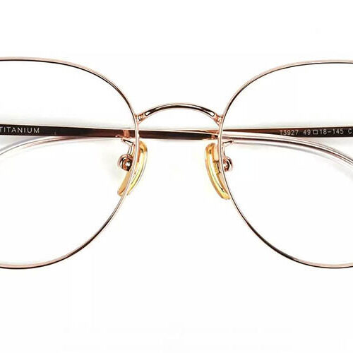 T3927 Titanium Prescription Glasses Gold-0