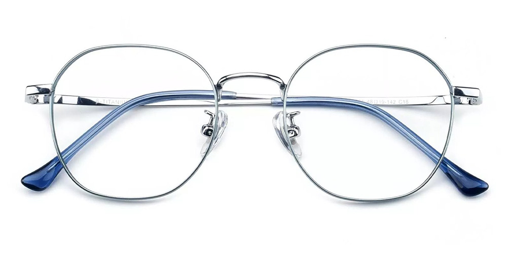 D62251 Titanium Prescription Eyeglasses Silver-0