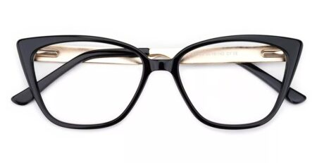 A8715 Prescription Cat Eye Glasses Black-0