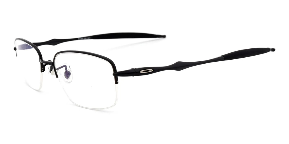 OX301 Half Rim Titanium Prescription Eyeglasses Black-8875