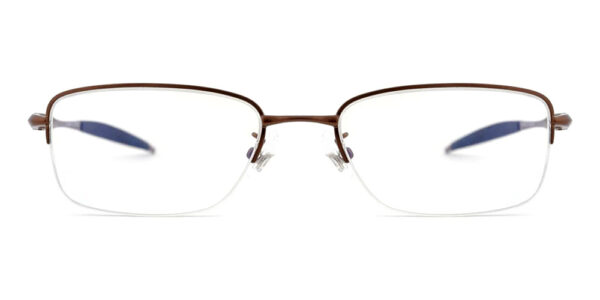 OX302 Half Rim Titanium Prescription Eyeglasses Brown-8881