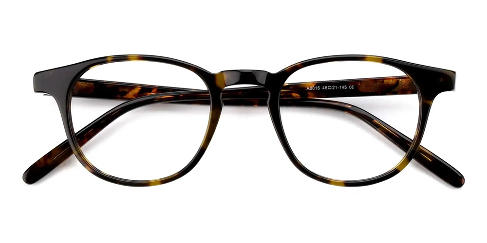 A8016 Prescription Glasses Tortoise Acetate - Spring Hinge-0