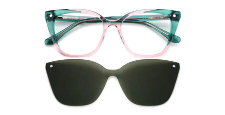 G5276 Clip On Prescription Sunglasses Green-0