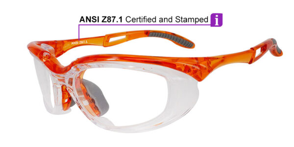 S005 Prescription Safety Glasses Orange-10817