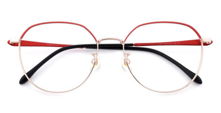 T1021 Pure Titanium Prescription Glasses Red Gold-0