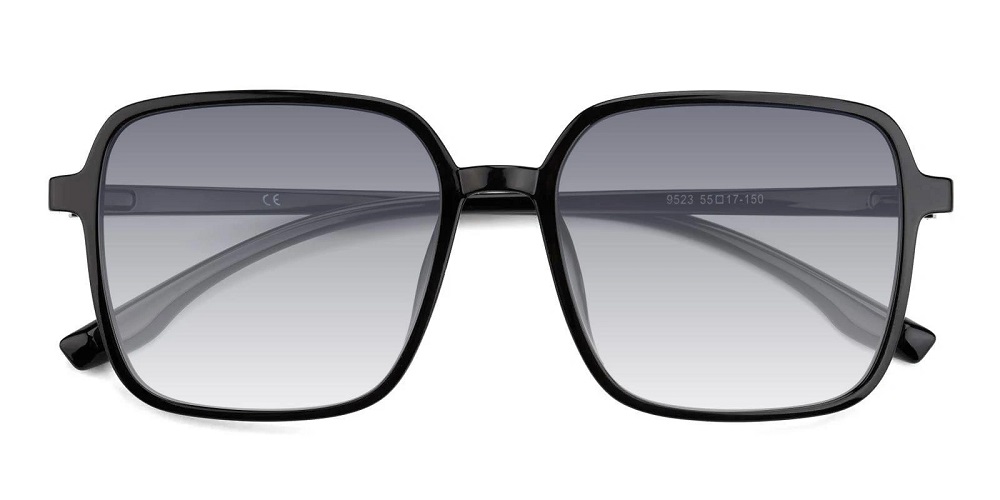 9523 Discount Prescription Sunglasses Black from CheapGlasses123.com