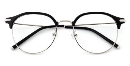 1343 Round Prescription Glasses Black-0