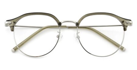 1343 Round Prescription Glasses Green-0
