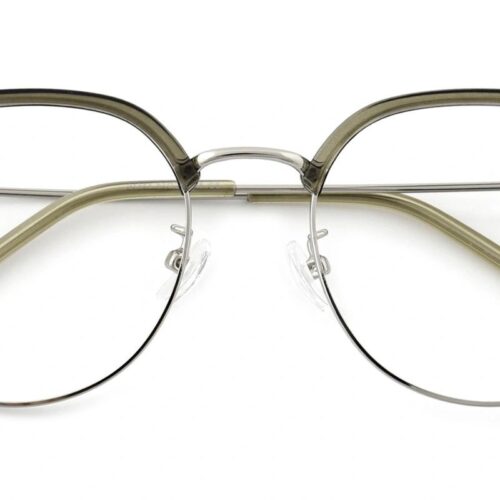 1343 Round Prescription Glasses Green-0