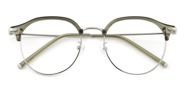 1343 Round Prescription Glasses Green-0 1343 Round Prescription Glasses Green-0
