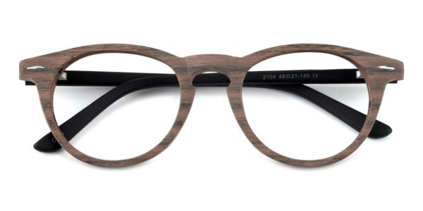 2104 Round Prescription Glasses Brown-0 2104 Round Prescription Glasses Brown-0