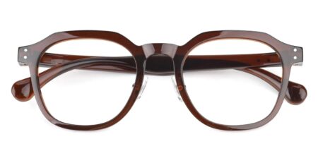 225 Round Prescription Glasses Brown-0