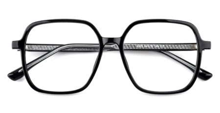 6223 Square Prescription Glasses Black-0