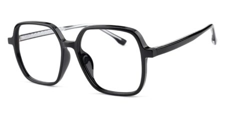 6223 Square Prescription Glasses Black-13129