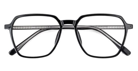 9929 Square Prescription Glasses Black-0