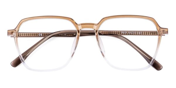 9929 Square Prescription Glasses Brown-0