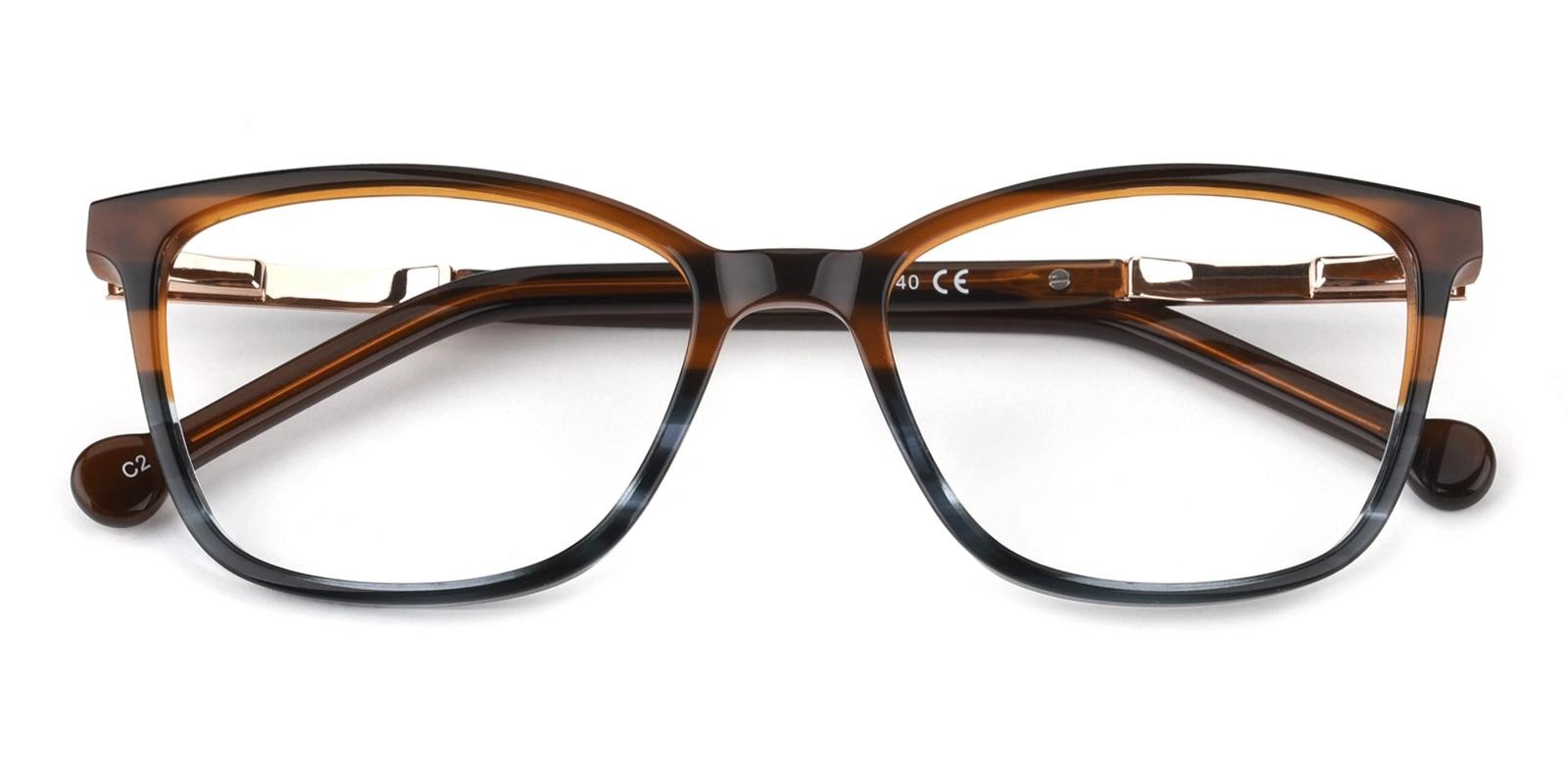CH8010 Cat Eye Prescription Glasses Brown-0