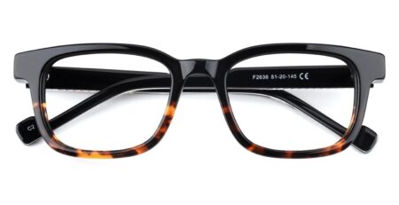F2636 Square Prescription Glasses Tortoise-0