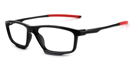Cheap Glasses 5852 Rectangle Black Red-14202