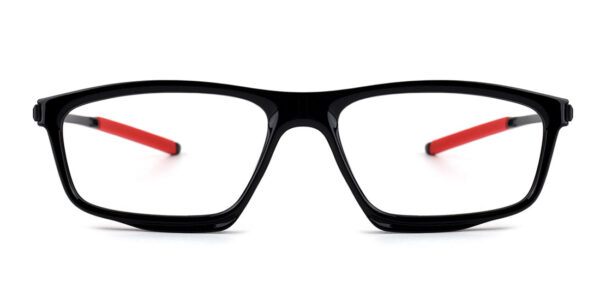 Cheap Glasses 5852 Rectangle Black Red-14203