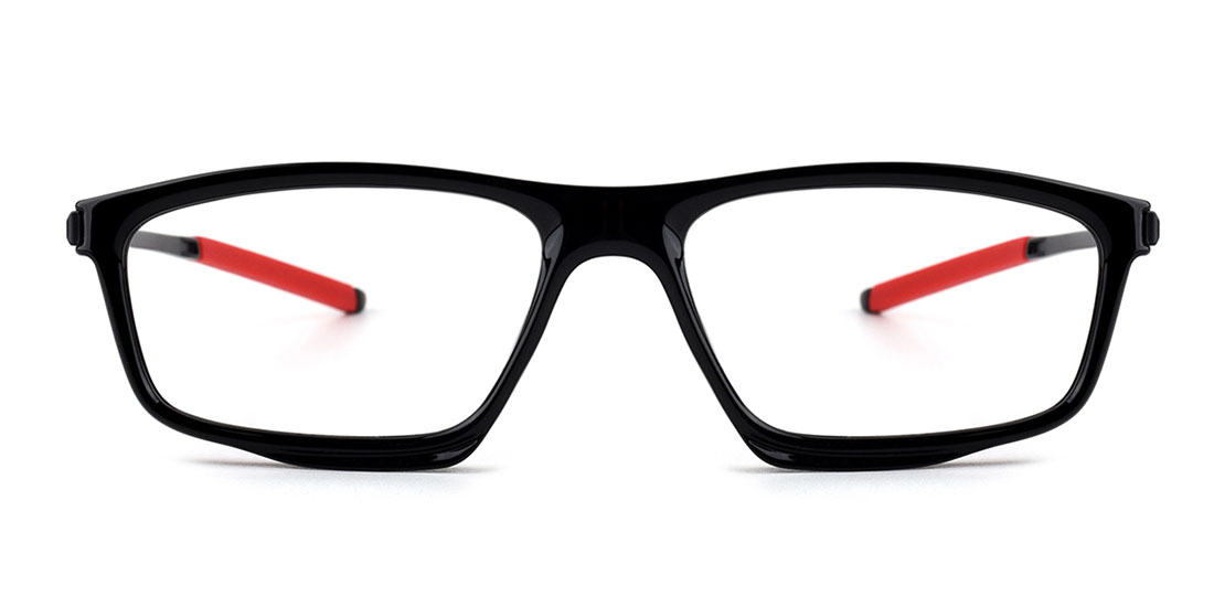 Cheap Glasses 5852 Rectangle Black Red-14203